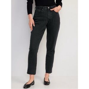 O.G. High Waisted Straight Black Jeans with Secret Smooth Pockets